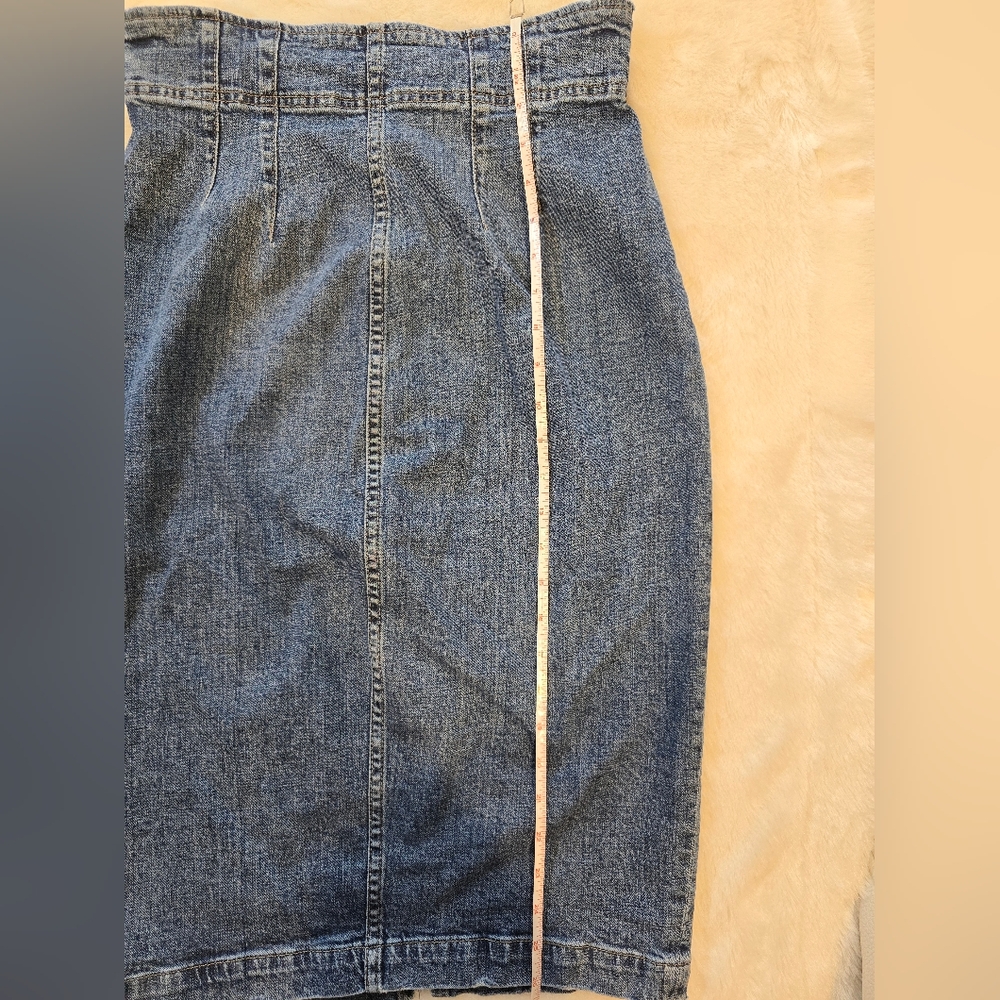 Rebecca Taylor La Vie High Waist Denim Pencil Skirt Size 29 - Picture 11 of 11